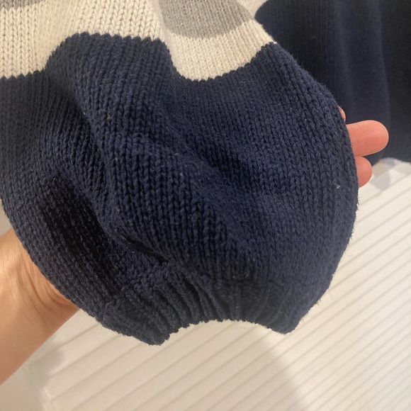 Crop Knit Half Sleeve Striped Sweater Size XS or Small - Picture 4 of 4